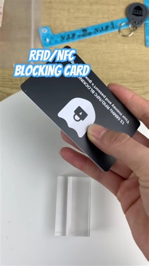 RFID/NFC blocking card #rfid #rfidchip #rfidwristband #logo #nfc #uhf #rfidblocking #nfcbusinesscard