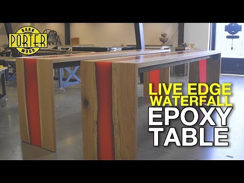 LIVE EDGE WATERFALL EPOXY TABLE (HOW WE BUILD)