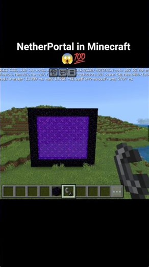 shocking result😱💯 || How to Make a Nether Portal in Minecraft