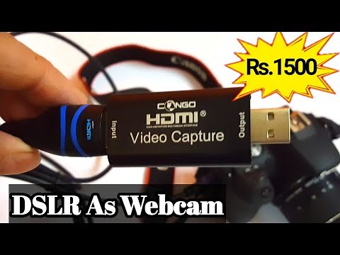 HOW TO USE DSLR CAMERA AS WEBCAM ON PC | HOW TO CONNECT DSLR TO YOUR PC - HINDI 🔥