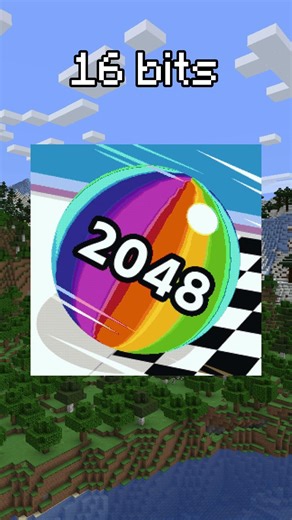 Minecraft Ball Run 2048 64 bits 32 bits 16 bits 8 bits 4 bits 2 bits 1 bit