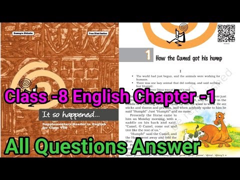 Class 8 english chapter 1 question answer Bihar board | How the camel got his hump question answer