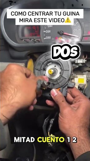 Cómo CENTRAR un CLOCK SPRING (Muelle de Reloj) 🚗💨 #shorts #trucos #viral #fyp #parati