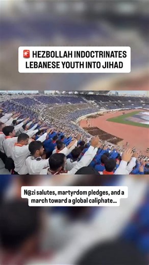 🚨 A video from Beirut exposes Hezbollah’s Imam al-Mahdi Scouts, over 74,000 strong, giving N@zi-style salutes while chanting vows of jihad and self-s@crifice in the name of Iran’s terr0r regime. But this isn’t just Lebanon’s problem—it’s America’s wake-up call: Hezbollah’s indoctrination model is active in the U.S. Islamic scouting groups like Muslim Scouts, Young Ummah, and Masjid Youth Leadership operate across American mosques and Islamic centers, cloaked as “community programs.” They teach 