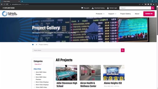 Look to the new CTS Project Gallery as your source of inspiration! Filter by the pixel pitch, location, or year installed for a better understanding of how our boards look once installed. https://bit.ly/3GTIhFK | Colorado Time Systems