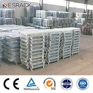 [Hot Item] Metal Steel Wire Pallet Cages Turnover / Storage / Recycling for Red Wine