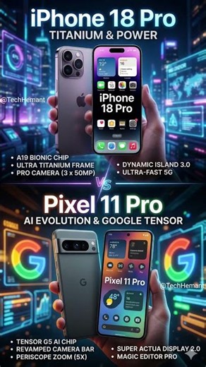 Iphone 18 pro vs pixel 11 pro comparison | #iphone #googlepixel #comparison