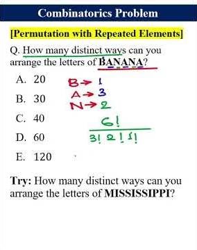 Combinatorics Problem -👉Only 1% Can Solve This BANANA Puzzle #shorts #math #combination #permutation
