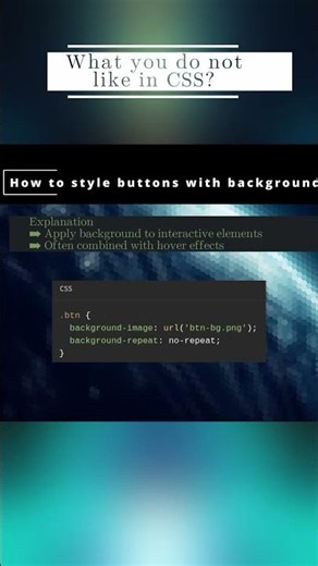 🎨 CSS 🎨 How to style buttons with backgrounds 🎨 #shorts #KGRDevShorts #HowToCss