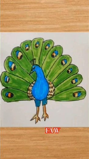 peacock drawing easy / mor drawing 😱 #shorts #drawing #easy #cutecake #ytshorts #shorts #viral