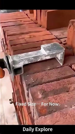 A Simple Brick Cutter Built by Workers! 🧱💡 #diy #tools