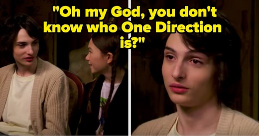 I, A 26-Year-Old, Am Freaking Out At Finn Wolfhard, A 17-Year-Old, Reacting To His Co-Star, A 9-Year-Old, Not Knowing Who One Direction Is