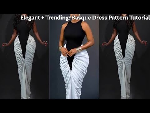 Draft a Stunning Basque Dress with Ruched Skirt | Step-by-Step Pattern Tutorial
