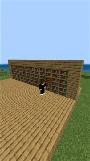 minecraft bookshelf secret door moment #shorst #minecraft #sky