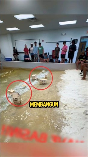 Simple Experiment: Which House Survives the Waves❗🌊🤔 #shorts