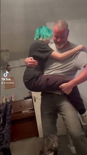 Dog bites father in the balls