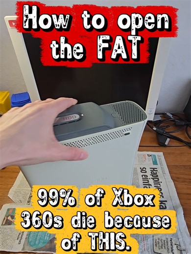How to open Xbox 360 Fat WITHOUT breaking it 🛠️ #xbox360 #xbox #repair #diy #gaming