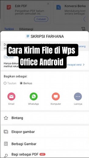 How to Send Files in Wps Office Android #wpsofficeandroid #tutorial