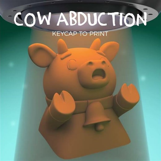 Cow Abduction - keycap to print
