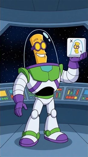 Space robot hand-painted keyboard key 🚀