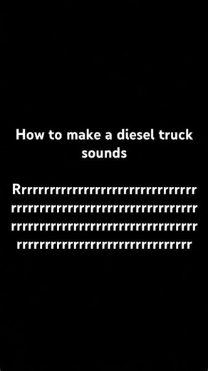 How to make diesel trucks sounds #automobile