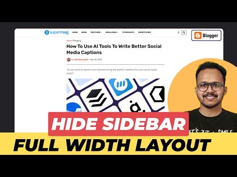 How to Make Full Width Blog page in Blogger 🔥( Hide Sidebar )