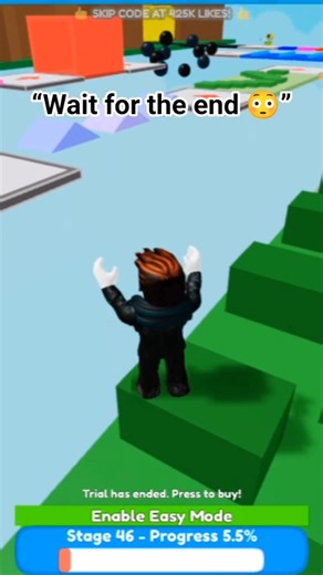 I Almost Fell But I Won 😭 | Mega Easy Obby Roblox #shorts
