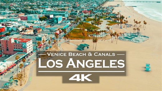 Venice, LA in 4K – Stunning drone footage of beach & canals