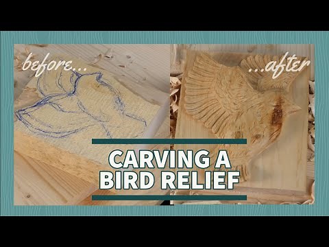Carving a bird relief | Step by Step Woodcarving