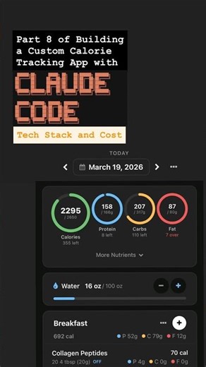 Part 8 - The Full Tech Stack Behind My AI Calorie Tracking App (Costs $6/Month to Run)