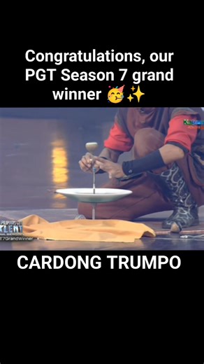 PGT 7 GRAND CHAMPION: CARDONG TRUMPO 🔥 (Full Grand Final Performance) A once simple larong pambata is now making waves around the world 🌍✨ What a historic moment to witness on Pilipinas Got Talent Season 7 — all thanks to the incredible gifted hands of Tatay Cardong Trumpo! 🥺🙌 Our very own traditional Pinoy game, “trumpo,” is now known globally, and it's all because of one man's passion, purpose, and pure heart. 😭💖 Tatay Cardo didn’t just showcase a talent — he preserved a piece of our cul