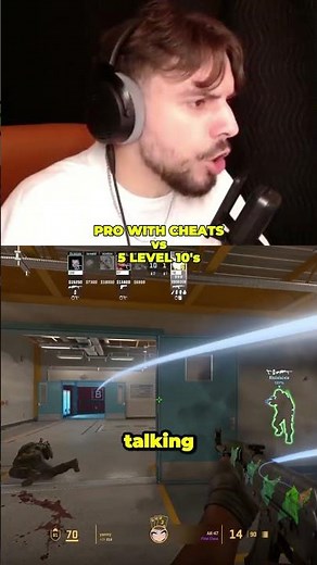 PRO WITH CHEATS vs 5 FACEIT LVL 10's #dimawallhacks