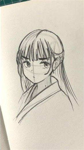 I draw anime girl character #イラスト #イラストメイキング #イラストレーター