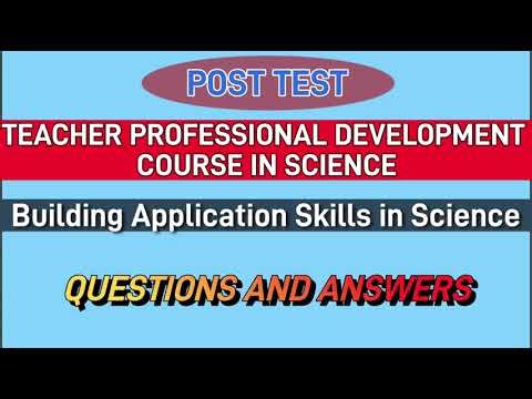 Diksha 2.O POST TEST TPD COUSE ( BUILDING APPLICATION SKILLS IN SCIENCE) DIKSHA APP