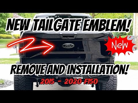 Removal and installation of replacement tailgate emblem on a 2017 Ford F150