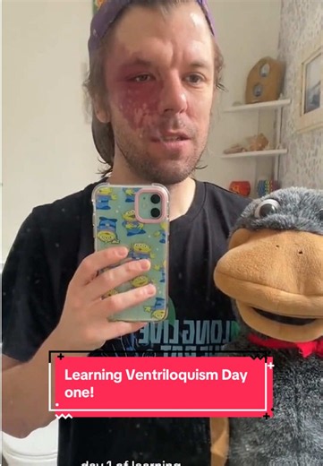 Day one of learning ventriloquism. #ventriloquist #ventriloquism #puppet #comedy Jake and plat are an alternative comedy ventriloquist act they mix improv comedy with stand up comedy to create an entertaining show. To book us DM us or Follow this page for more puppet entertaining reels.