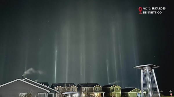 Why there were strange beams of light reaching into the Colorado sky