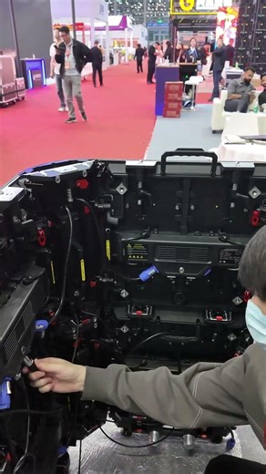 AC-RG Pro curved corner LED screen for DJ booth.