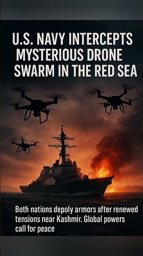 “U.S. Navy Intercepts Mysterious Drone Swarm in the Red Sea — Unknown Origin Sparks Alarm!”