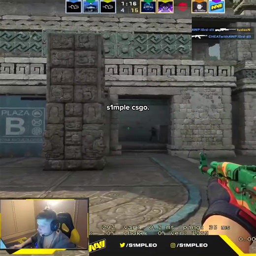 S1mple on csgo💀 #csgo #cs2 #s1mple | s1mple