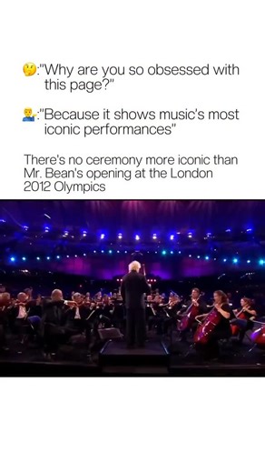 Iconic On Stage on Instagram: "The opening ceremony of the 2012 Summer Olympics in London transformed into a masterclass of both music and spectacle when Mr Bean—via actor Rowan Atkinson—took centre stage. During the moment when the London Symphony Orchestra, under the baton of Sir Simon Rattle, performed Chariots of Fire (composed by Vangelis) the sketch unfolded with playful precision. Atkinson sat at a keyboard, played a single repeated note, appeared to doze off, and then waltzed into a humo
