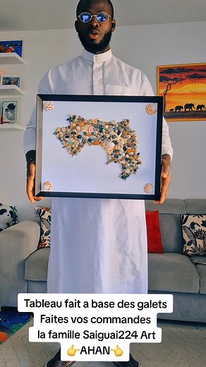 1.2K reactions · 36 shares | Tableau fait a base des galets Faites vos commandes la famille Saiguai224 Art AHAN | Mohamed Lamine Diaby | Facebook