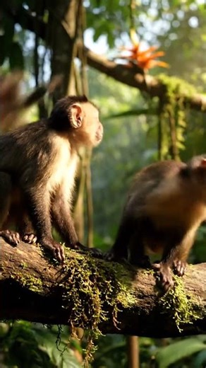 Monkey Chatter! Sound🐒🎶 #MonkeySound #JungleAmbience #Shorts