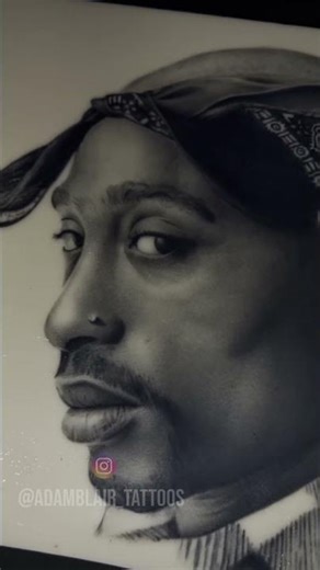 2pac portrait tattoo
