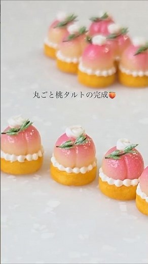 【樹脂粘土】まるごと桃タルト作ってみた🍑I tried making a whole peach tart 🍑#フェイクスイーツ #ケーキ #ミニチュア #ハンドメイド #clay #桃
