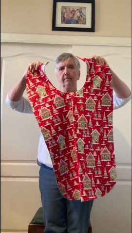 XL Adult Bib: Reversible Cotton Clothing Protector, Senior Care Cover Up - Etsy