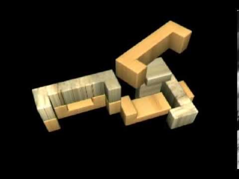 6-piece Wooden Block Puzzle Animated Solution