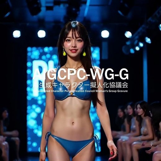 9.水着ファッションショーでのランウェイウォーキング