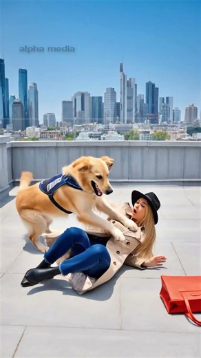 Dog Snatched Her Bag on the Rooftop… Then Jumped 😱🐕