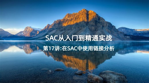 第17讲: 在SAC中使用链接分析